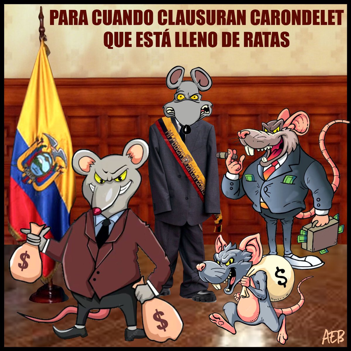 Este gobierno da ganas de vomitar, tanta podredumbre no se ha visto nunca en toda la historia del país. Este enano repugnante resultó ser una inmundicia, una vergüenza absoluta para el mundo, para la humanidad y para toda la vida en su conjunto. #NoboaEsCorrupción  #NoboaNuncaMás