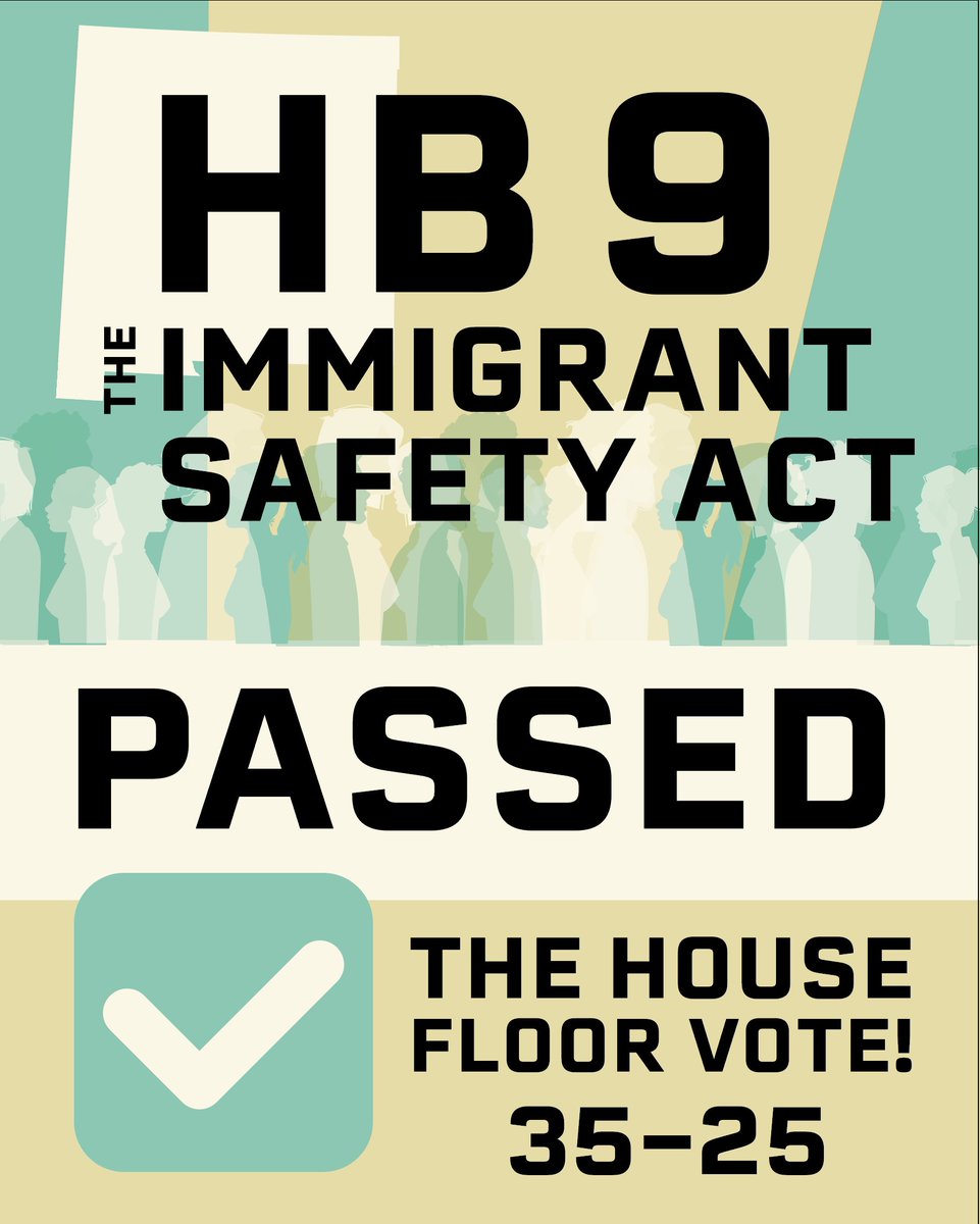 New Mexico Immigrant Law Center (NMILC) (@nmilc) on Twitter photo Yesterday was a huge win for immigrant rights in New Mexico, as the Immigrant Safety Act (HB 9) passed a house floor vote 35-25! The bill will now be taken to the Senate floor. We need your collective voice to be heard so please contact your legislators at nmlegis.gov Yesterday was a huge win for immigrant rights in New Mexico, as the Immigrant Safety Act (HB 9) passed a house floor vote 35-25! The bill will now be taken to the Senate floor. We need your collective voice to be heard so please contact your legislators at nmlegis.gov