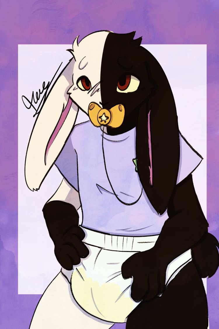 Diaperpuppy7's tweet photo. wet lil bunny #babyfur #furryart https://t.co/AAPXlu0fAV