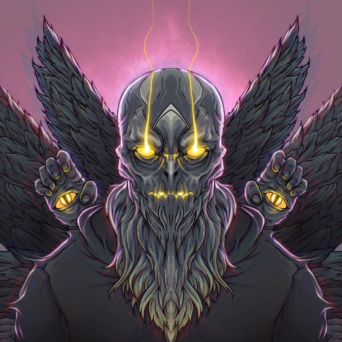 AUCTION COMPLETE

Vanth 60 x <a href="/lc_illustrates/">LC | Drip Artist & Illustrator</a> 
Azrael

Winning Bid: 1.5 SOL
By <a href="/SCUMSOL/">SCUM 👉🏽👹</a> 

Your Vanth has collected you. Welcome to the Vanth Council