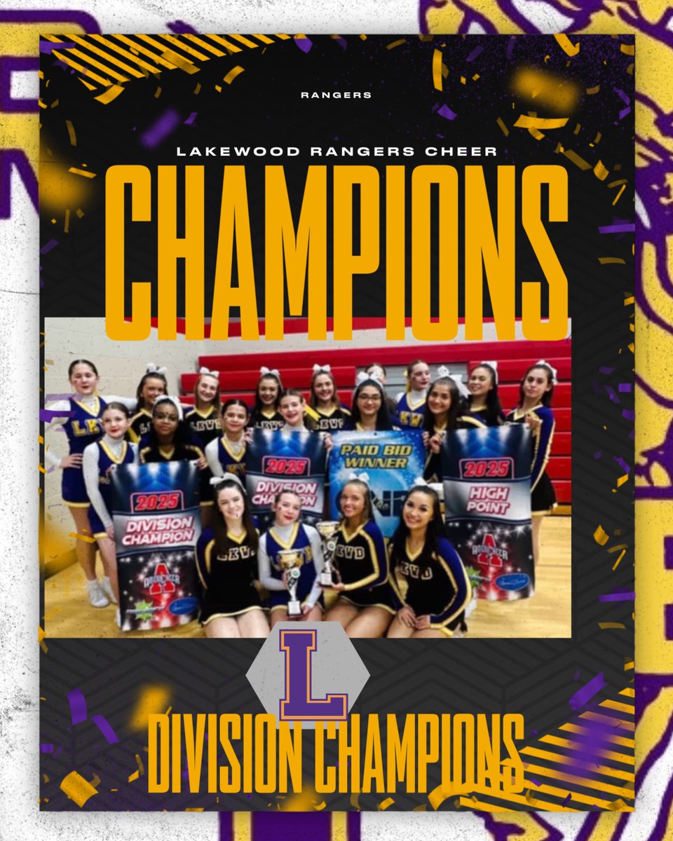 While we're celebrating, congratulations to our Ranger Cheer Team as they travelled to Centerburg HS and are returning home as Division Champions!! So proud of all of your hard work!!!