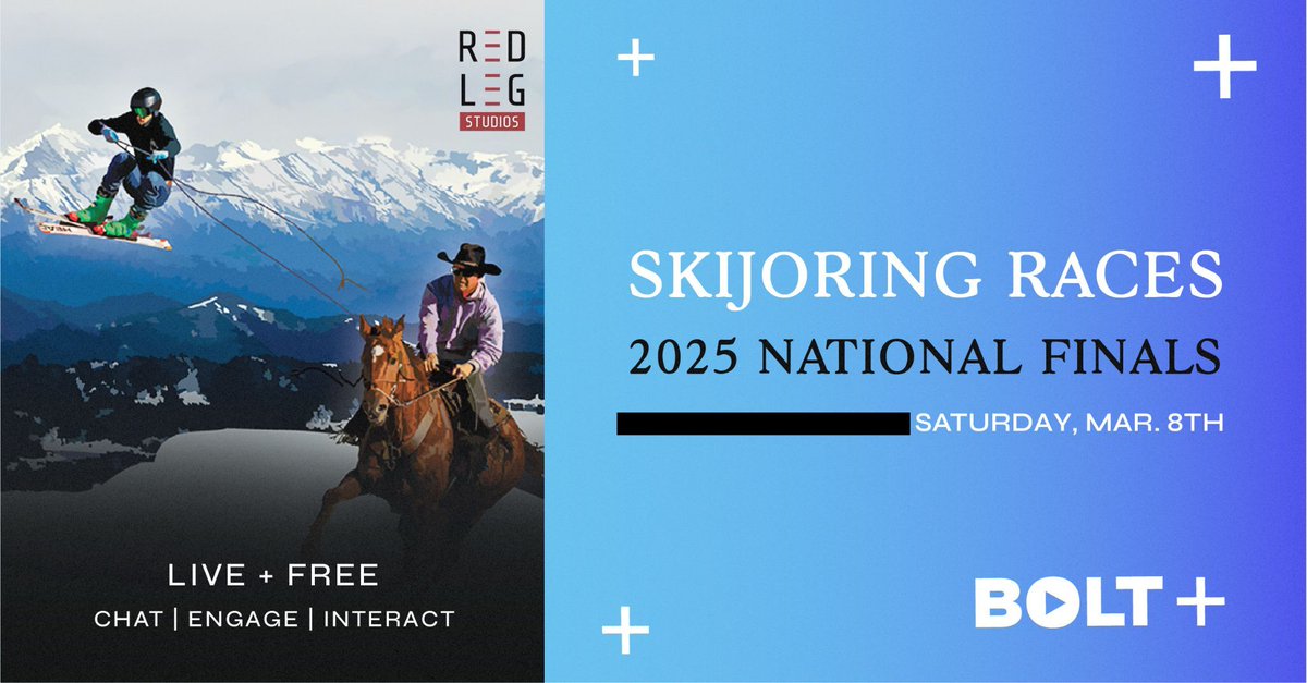 boltplus's tweet photo. 🚀❄️ The fastest, wildest winter race is about to begin!
Don’t miss the National Skijoring Finals 2025—where horsepower meets snow power!
Catch all the action on https://t.co/fYzjYhEgSJ
We are LIVE NOW!
🏇🏂 #WatchLive #skijoringfinals #snowracing https://t.co/IAONhaZjem