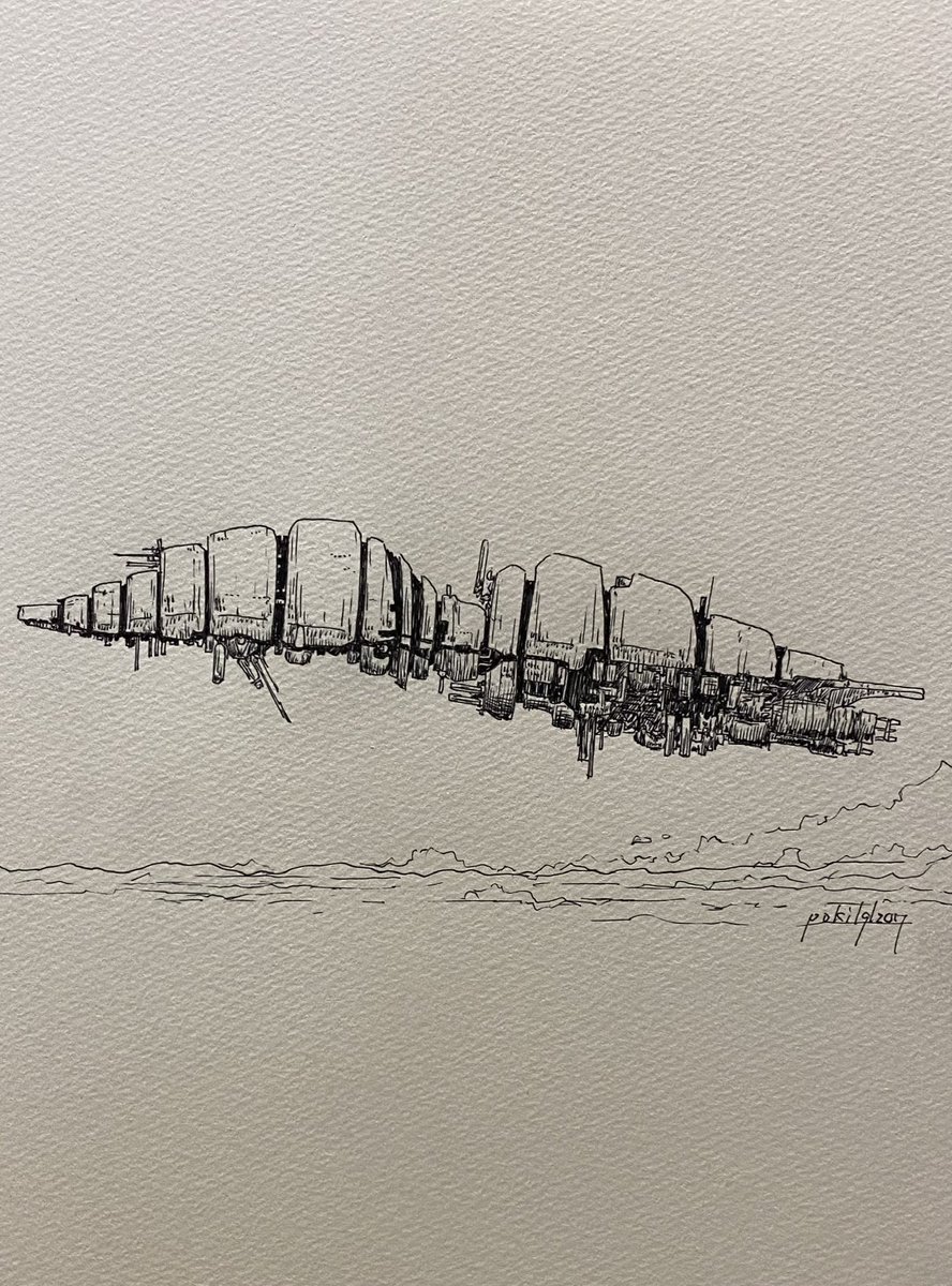 #自分を知らない人にも分かるように自分の特徴を5個上げる見た人もやる
私が描く絵は
・だいたいボールペン画
・おおよそ非リアル画
・ほぼSFかファンタジー系空想画
・ほとんど屋外の絵
・十中八九モノクロ絵
です。 