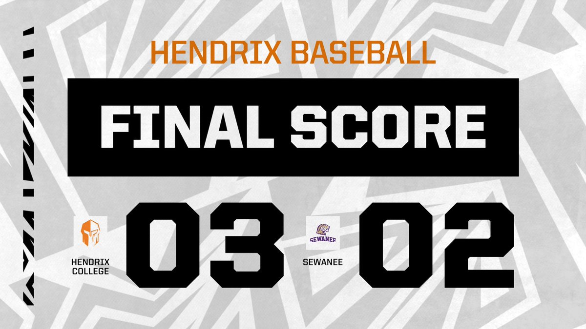 Hendrix wins on an Owen Shaw walkoff walk to complete the sweep over Sewanee. Preston Tompkins was tremendous on the mound followed by Rowan Glover and Braxton Waller who were scoreless in relief. The Warriors are now 3-0 in conference and 9-4 overall #RollDrix