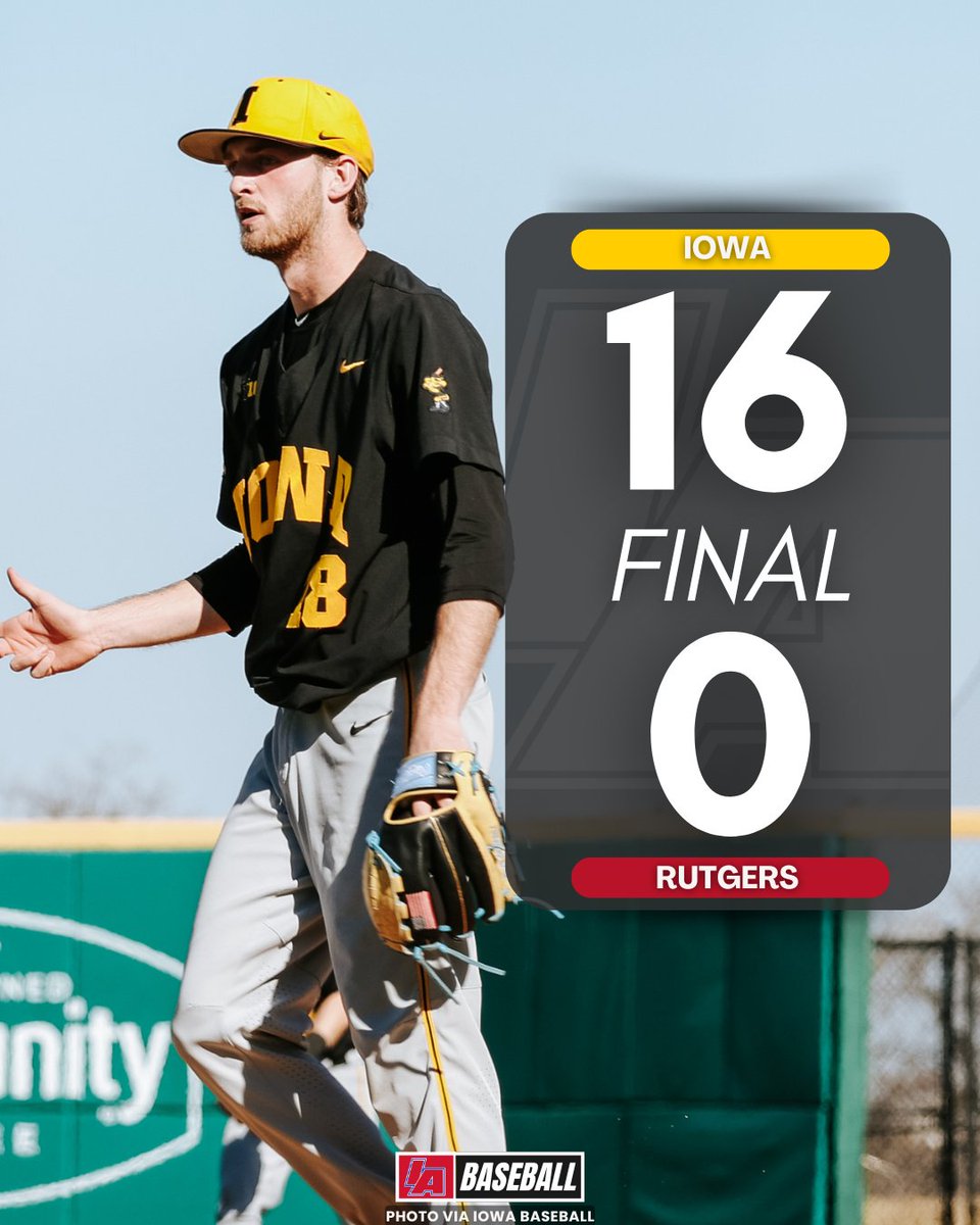 HAWKS WIN 🐤

Iowa hits 6 home runs and blanks the Scarlet Knights 🫣

#IAbaseball
