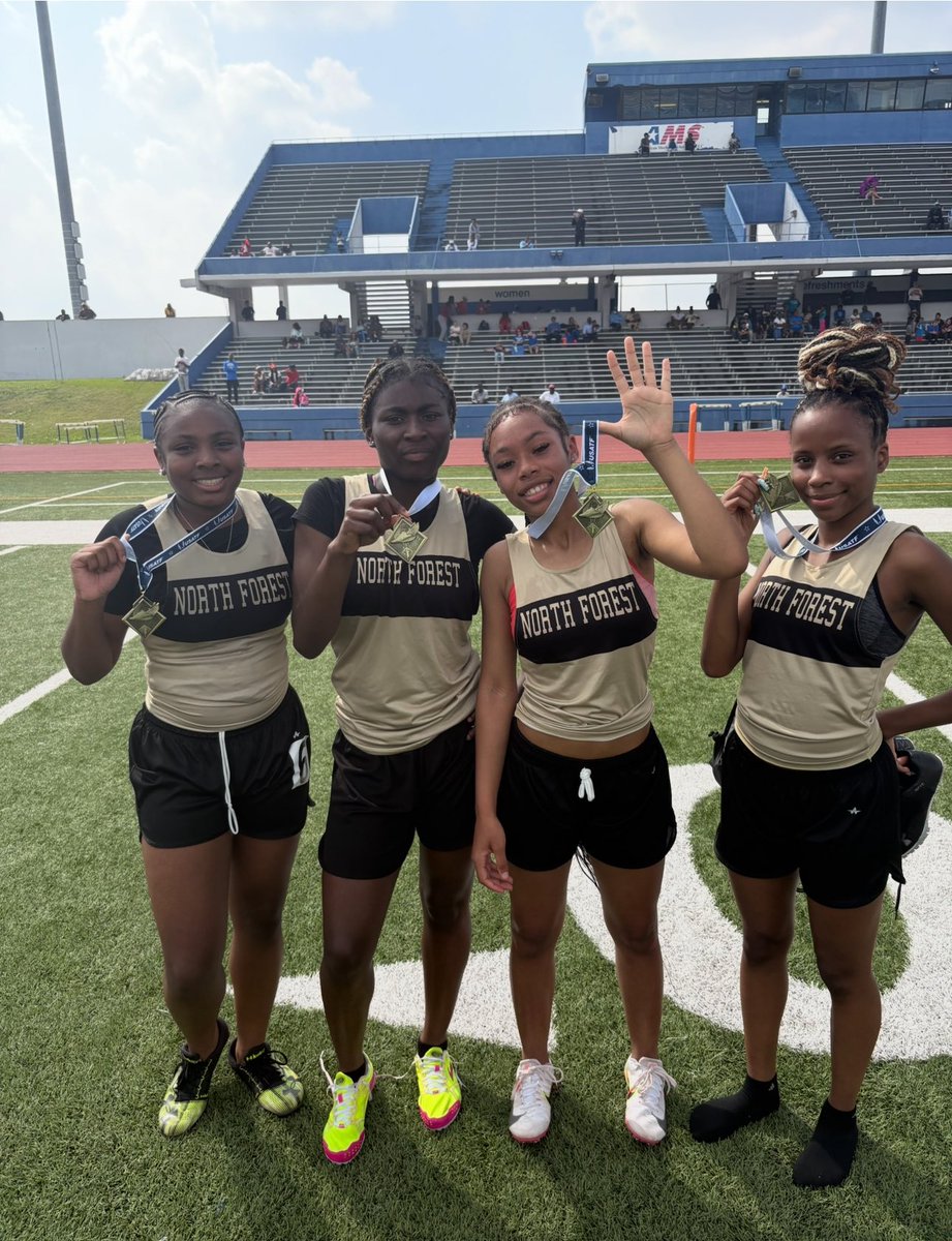 North Forest- JV Girls 1st. Place 4x100-4x200-4x400