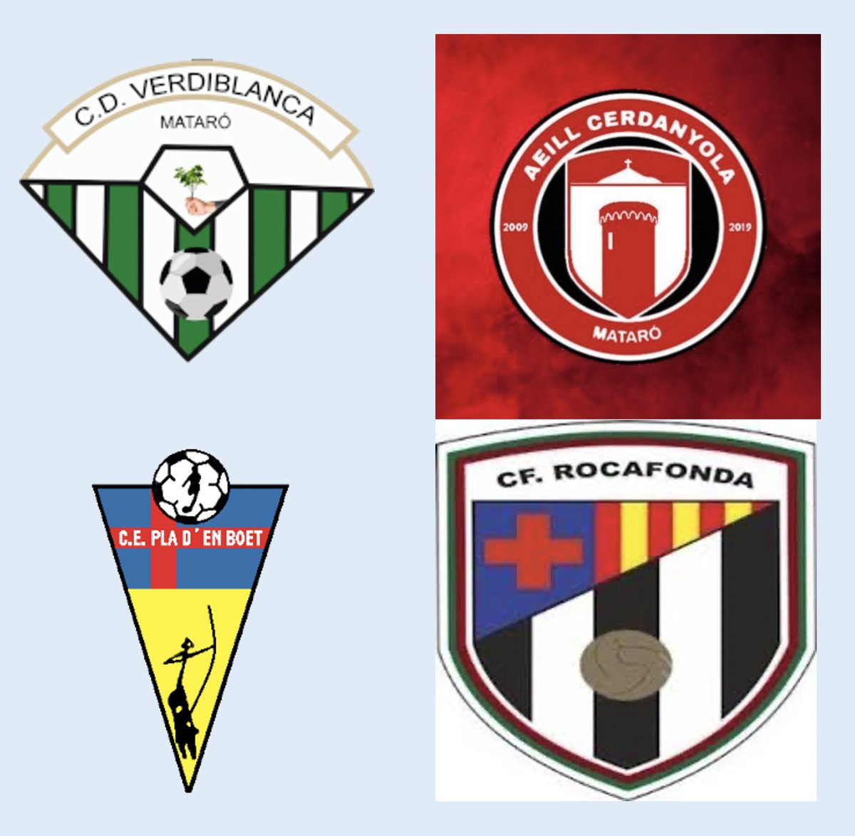 ⚽️ Victòria del Cerdanyola al camp de la Verdiblanca i empat entre el Pla d’en Boet i el Rocafonda en els enfrontaments mataronins de la jornada
⚔️ <a href="/CD_Verdiblanca/">CD Verdiblanca De Mataró</a> 1-2 <a href="/CerdanyolaAEiLL/">AEiLL Cerdanyola</a> 
⚔️ <a href="/CEPladenBoet1/">C.E.Pla d'en Boet</a> 1-1 <a href="/CFROCAFONDA/">C.F. Rocafonda</a> 
🏆 Quarta Catalana