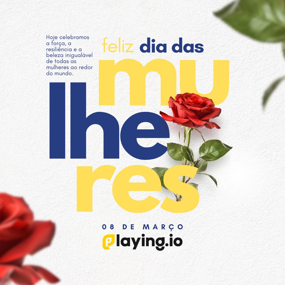 playingio_br's tweet photo. ✨ Feliz Dia das Mulheres! ✨

Hoje celebramos a força, a resiliência e a beleza de todas as mulheres ao redor do mundo. 🌹💛

Na https://t.co/CGbPgJkJa7, acreditamos que toda mulher merece reconhecimento, respeito e, claro, um momento para se divertir e aproveitar! https://t.co/GsU8cFviUp