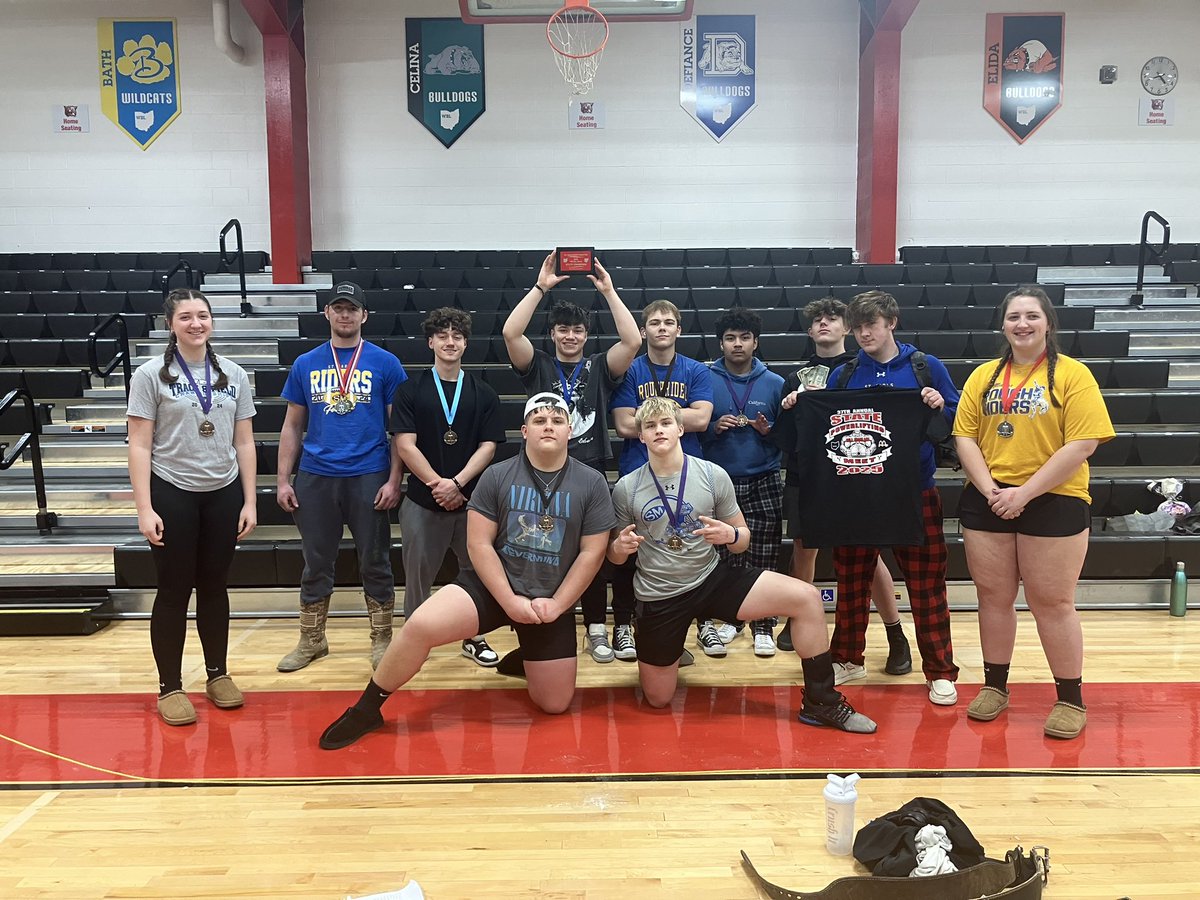 State Powerlifting Meet today! 

Placers:
165: Wes Blair 10th
185: Cooper Glass 8th 
185: Miguel Valadez 7th 
195: Taylor Compton 7th
195: Caleb Schmidt 1st
210: Chris Schroer 2nd
250: Carter Verbryke 7th
UNL: Xander Post 11th
UNL: Keylan Baker 8th

#GoRiders!