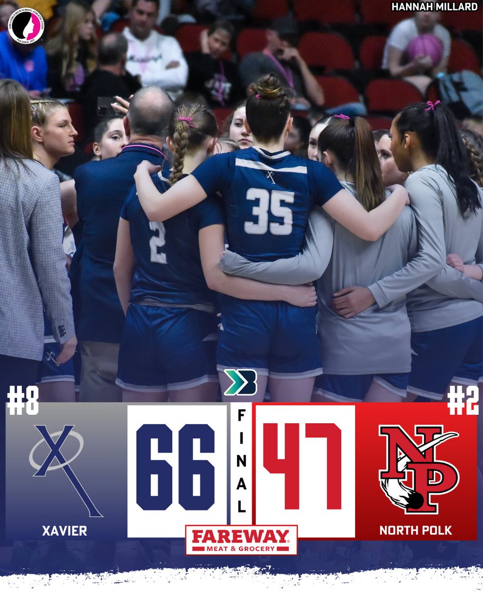 COACH LILLY AND THE SAINTS ARE CHAMPIONS!

#8 Xavier are your 4A Champions with their win over #2 North Polk!