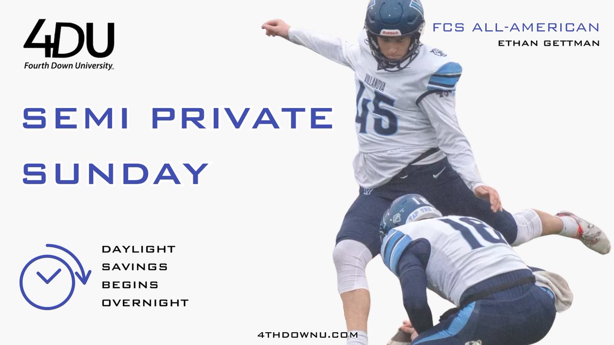 4th Down University™️ (@4thdownu) on Twitter photo 1 open seat or tomorrow's Semi-Private Sunday w/ special guest <a href="/GettmanEthan/">Ethan Gettman</a>. We spring forward tonight, plan ahead.
👉 4thDownU.com/calendar 1 open seat or tomorrow's Semi-Private Sunday w/ special guest <a href="/GettmanEthan/">Ethan Gettman</a>. We spring forward tonight, plan ahead.
👉 4thDownU.com/calendar