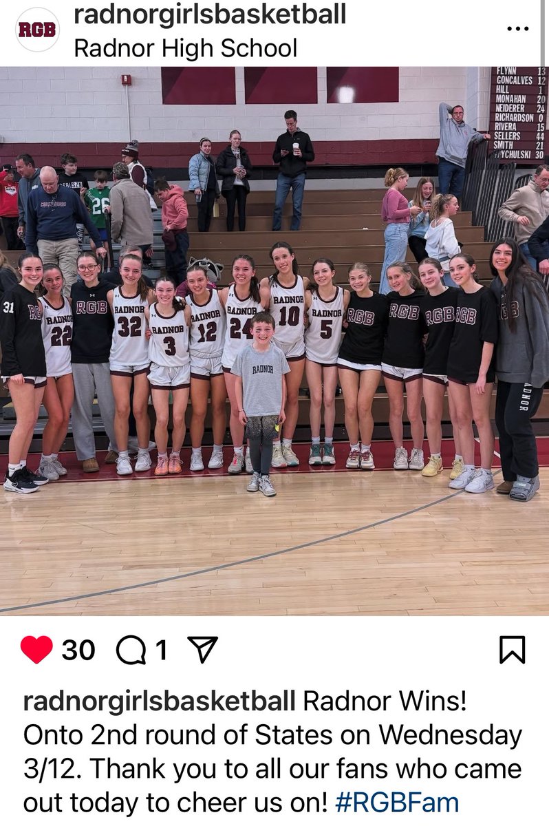 Radnor Girls’ Basketball (@radnorgbball) on Twitter photo 
