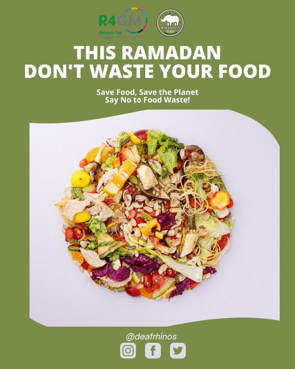 Deaf Rhinos (@deafrhinos) on Twitter photo This Ramadan make the right choice!
With so many people not fortunate to have what we have, we need to ensure we are not wasting food.
#ramadan <a href="/recycle4gm/">Recycle for Greater Manchester</a> This Ramadan make the right choice!
With so many people not fortunate to have what we have, we need to ensure we are not wasting food.
#ramadan <a href="/recycle4gm/">Recycle for Greater Manchester</a>