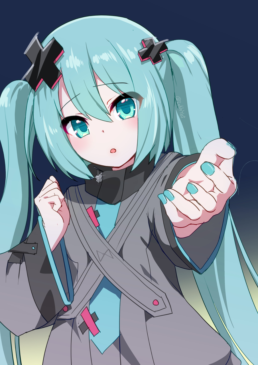初音ミク バツミク 窓ミク 開ミク イラスト「開かれた窓」
