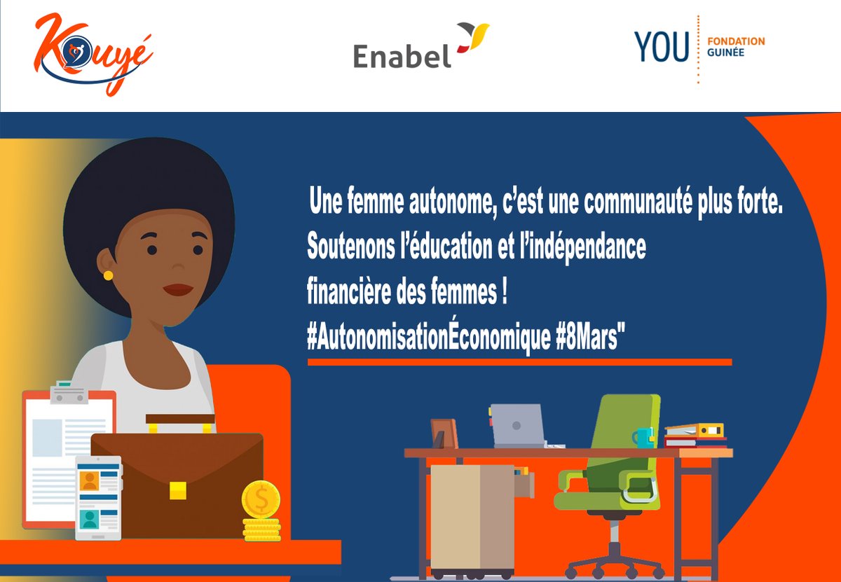 YOU FONDATION GUINÉE (@youfgn) on Twitter photo Libérer le potentiel des femmes !
L'éducation et l'indépendance financière sont les clés de leur autonomie et de notre prospérité collective. Investissons dans l'avenir, investissons dans les femmes. #AutonomisationÉconomique #LeadershipFéminin #Empowerment <a href="/enabelenguinee/">Enabel en Guinée 🇬🇳 🇧🇪</a> Libérer le potentiel des femmes !
L'éducation et l'indépendance financière sont les clés de leur autonomie et de notre prospérité collective. Investissons dans l'avenir, investissons dans les femmes. #AutonomisationÉconomique #LeadershipFéminin #Empowerment <a href="/enabelenguinee/">Enabel en Guinée 🇬🇳 🇧🇪</a>