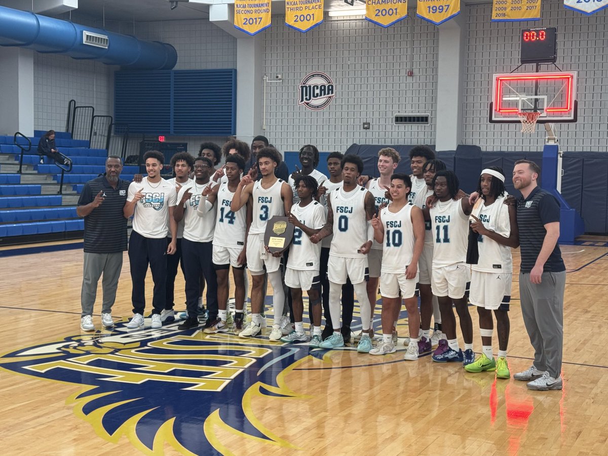 Back to back for the ⁦<a href="/FSCJMBB/">FSCJ Men’s Basketball</a>⁩ team! Congratulations to Coach P and the entire Men’s Basketball Team for advancing to the National Tournament to represent ⁦<a href="/FSCJ_Official/">FSCJ</a>⁩ in Danville, Il.  Go Manta Rays!!!
