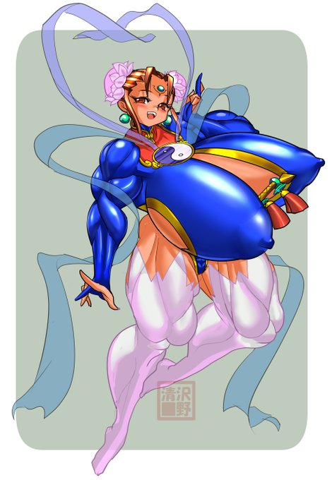 朝早く起きて描く1枚のラクガキは健康に良いのですわ!!
(昨日アニメ塗りしたオリキャラのタオリンをグラデ塗りしてみました。) 