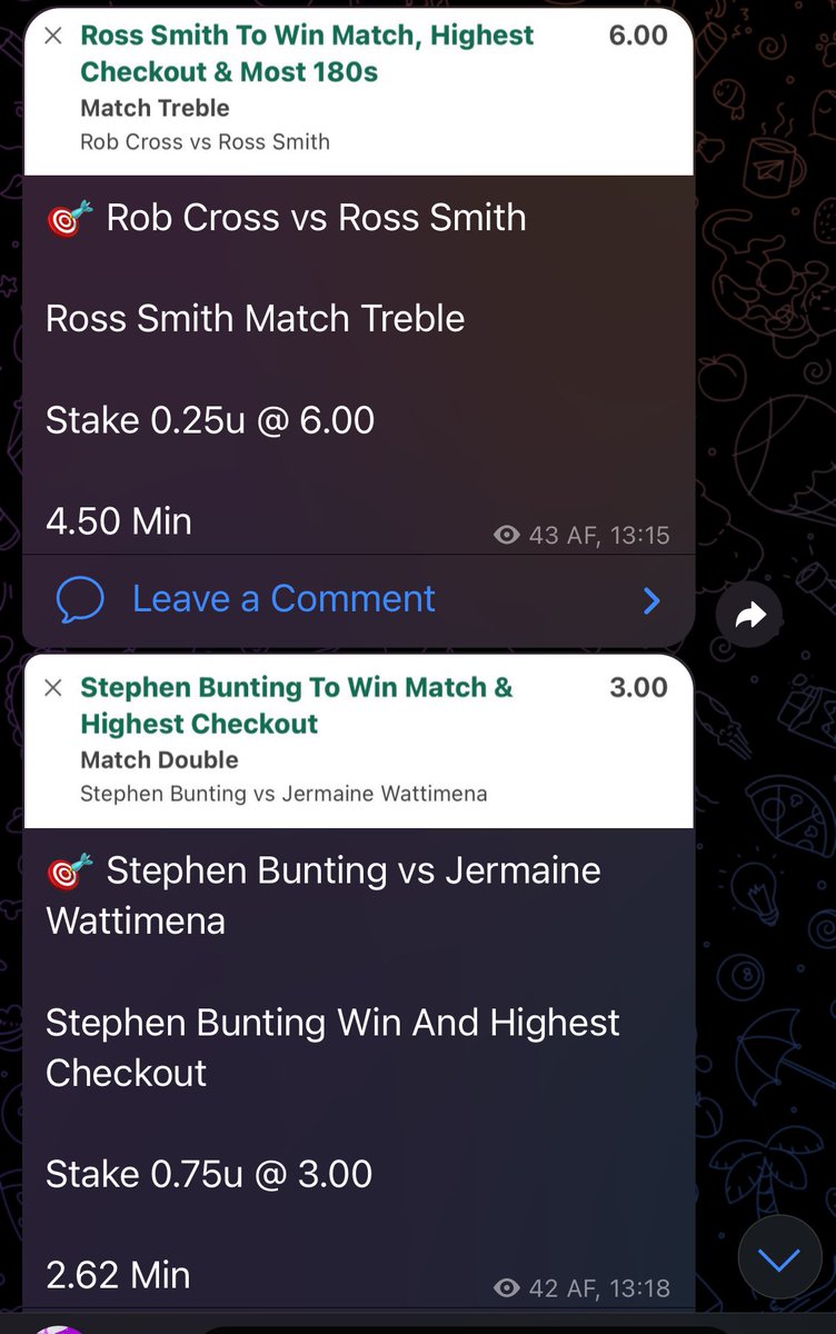 11/14 in the premium group today including some lovely winners on the darts.

Getting back into the swing of things 💰💰

+9.39 Units for the day ✅