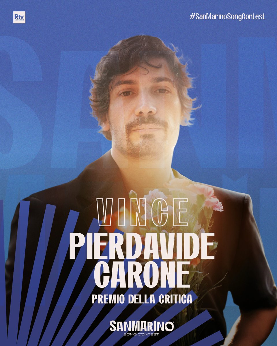 #SanMarinoSongContest Il premio della critica va a Pierdavide Carone