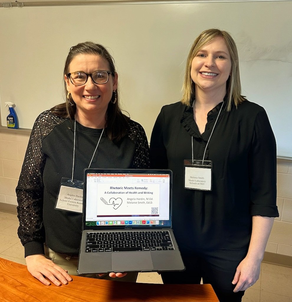 Angela Hardin (@angelahardinedu) on Twitter photo Dr. Smith & I enjoyed presenting about the collaborative projects <a href="/EKUModel/">Model Laboratory Schools</a> high school students complete in our Health and Media & Information Literacy Classes this year. Thanks for having us, The Kentucky Philological Association! <a href="/thekpa73/">The KPA</a> <a href="/melsmithedu/">Melanie Smith</a> Dr. Smith & I enjoyed presenting about the collaborative projects <a href="/EKUModel/">Model Laboratory Schools</a> high school students complete in our Health and Media & Information Literacy Classes this year. Thanks for having us, The Kentucky Philological Association! <a href="/thekpa73/">The KPA</a> <a href="/melsmithedu/">Melanie Smith</a>
