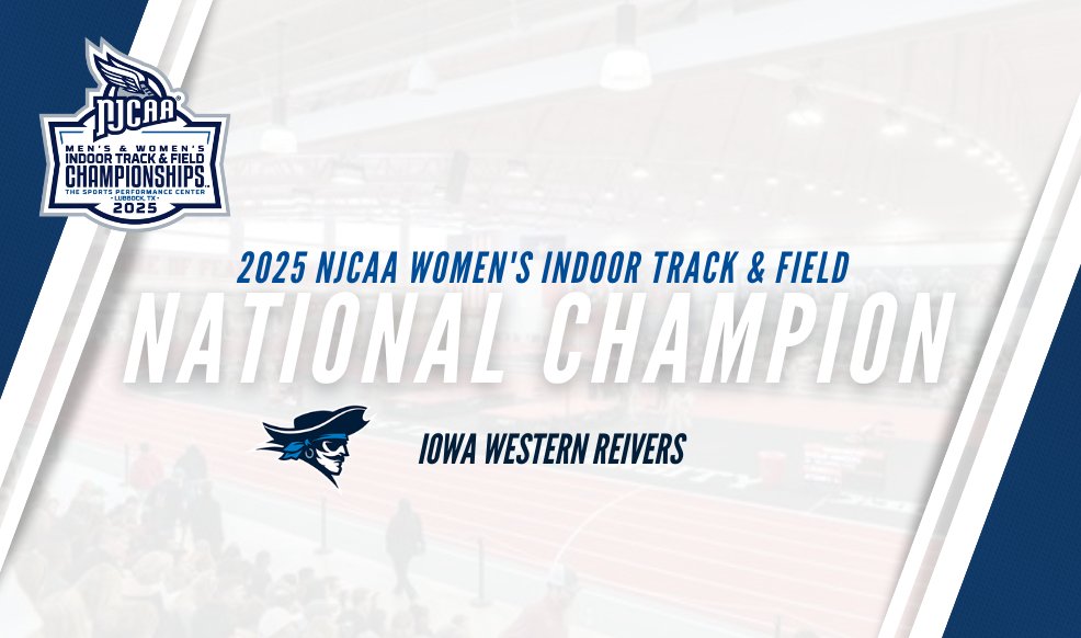 🏆 Iowa Western claims the National Championship!

The Reivers win the 2025 #NJCAATF Women's Indoor National Championship with a total score of 114. This is Iowa Western's fourth national title in the last five years.

💻njcaa.org/championships/…