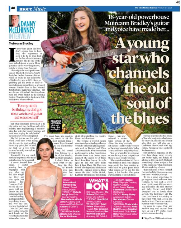 Danny McElhinney (@dannymcelhinney) on Twitter photo You can read my interview with the wonderful Muireann Bradley in the Irish Mail on Sunday. I've also reviewed an exceptionally good album by Moreish Idols and listed gigs to see in What's On. Muireann Bradley <a href="/DeccaRecords/">Decca Records</a> <a href="/moreishidols/">Moreish Idols</a> <a href="/IrishMailSunday/">Irish Mail on Sunday</a> <a href="/aikenpromotions/">Aiken Promotions</a> You can read my interview with the wonderful Muireann Bradley in the Irish Mail on Sunday. I've also reviewed an exceptionally good album by Moreish Idols and listed gigs to see in What's On. Muireann Bradley <a href="/DeccaRecords/">Decca Records</a> <a href="/moreishidols/">Moreish Idols</a> <a href="/IrishMailSunday/">Irish Mail on Sunday</a> <a href="/aikenpromotions/">Aiken Promotions</a>