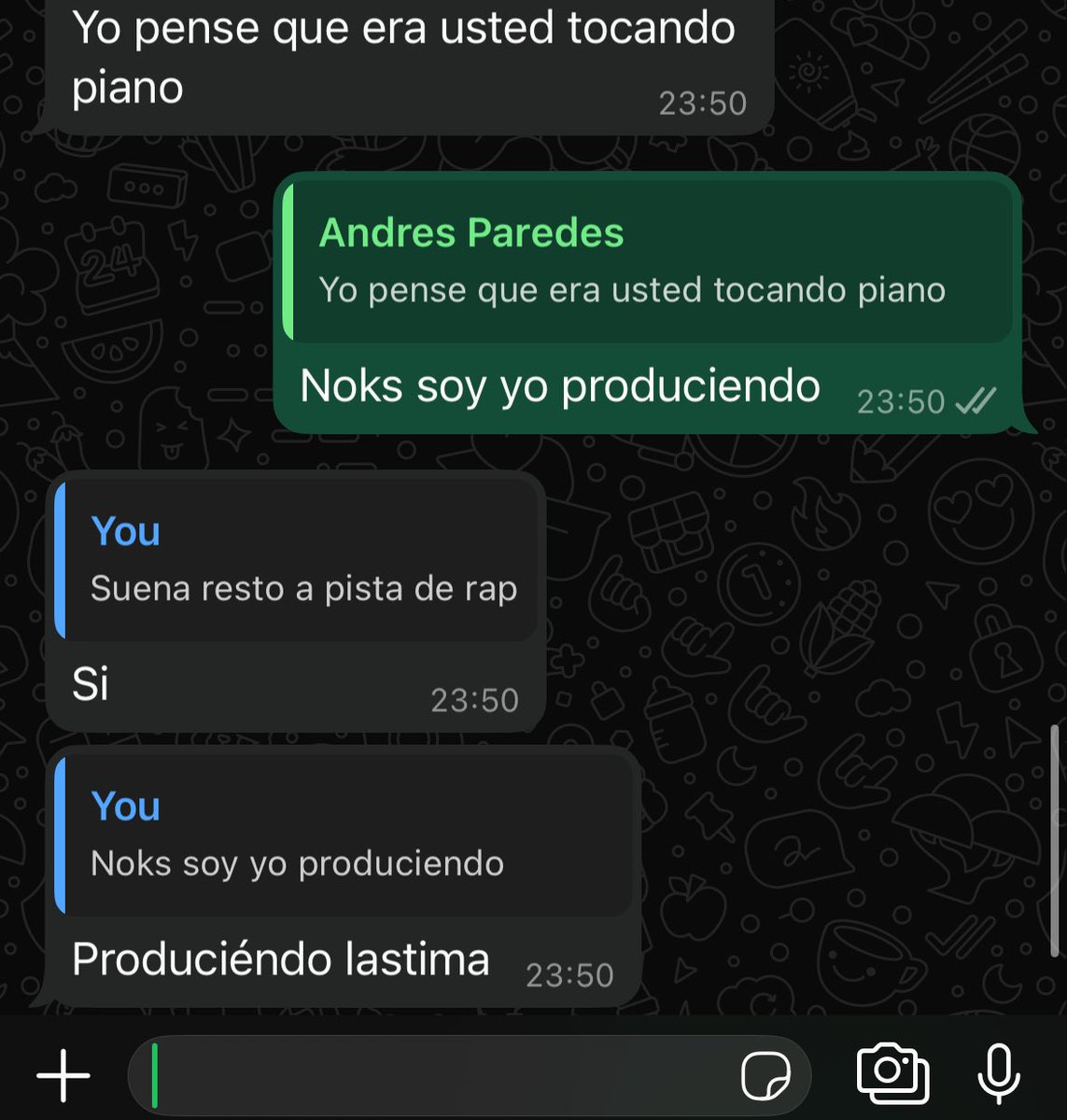 AlejxndroD's tweet photo. Hago mi primer track

Mi único amigo: https://t.co/zdIGnm1Pss