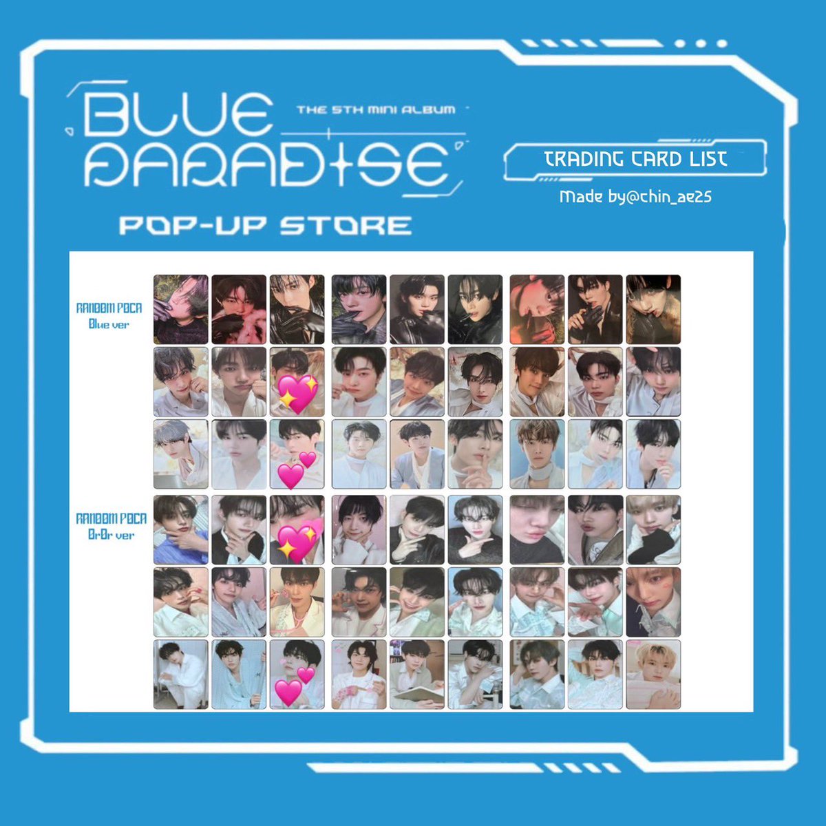 purinchan2317's tweet image. ZEROBASEONE ZB1 ゼベワン ポップアップストア POPUP STORE BLUE PARADISE トレカ ラキドロ 交換
譲→1枚目 リッキー、ギュビン、ゴヌク、ユジン
求→2枚目 ハンビン💖>💕
お気軽にリプ、DMください🙏💓
#ZB1交換