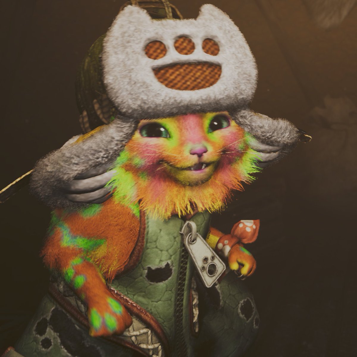 I want everyone to meet my son "The Professor" 
he's perfect 🥹 #MonsterHunterWilds #palico