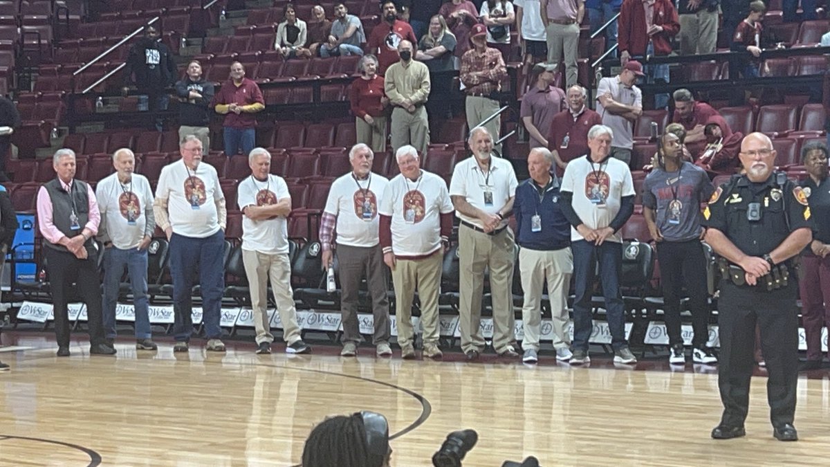 Leonard Hamilton broke the color barrier at UT-Martin as a basketball player.

His UT-Martin teammates were courtside today for his final home game at FSU.