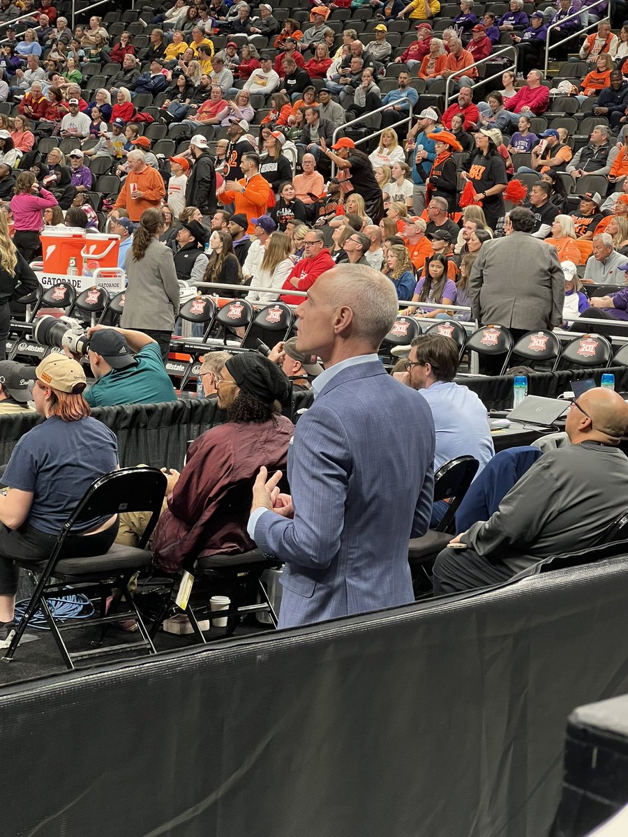 Big 12 Commissioner Brett Yormark in the arena tonight for OSU vs Baylor WBB #OKState #GoPokes #OSUWBB