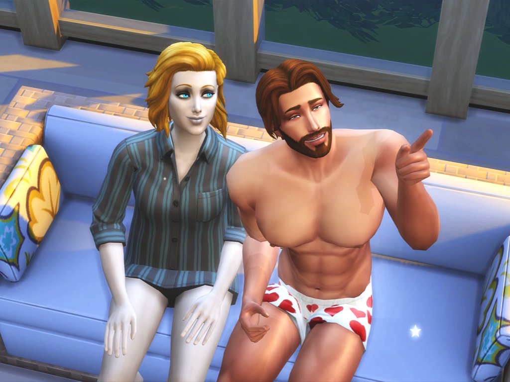 Sims_Soul's tweet image. Él mirando las estrellas y ella que estará mirando? 🤔 #TheSims4