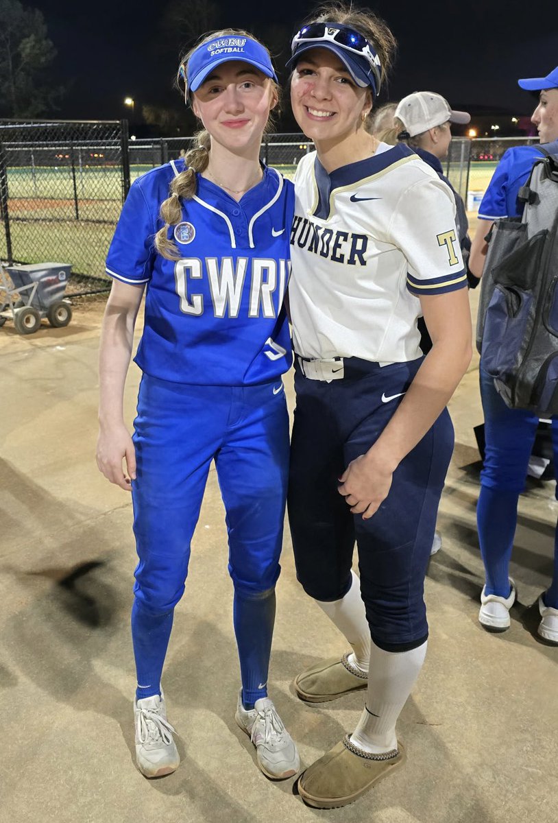 Iowa Premier 14u Gold - Shraiberg (@ipf_shrai) on Twitter photo Clash of the Alums!!
<a href="/CoonanKate/">Kate Coonan</a> & <a href="/MaddieCortez28/">Madeleine Cortez</a> faced off last week when #2 Case Western faced off with #9 Trine in an early season battle of top 10 DIII teams. Kate went 1 for 2 with a 2B and run scored, but Trine got the win 2-1. Keep being awesome girls! We still 👀 u!!! Clash of the Alums!!
<a href="/CoonanKate/">Kate Coonan</a> & <a href="/MaddieCortez28/">Madeleine Cortez</a> faced off last week when #2 Case Western faced off with #9 Trine in an early season battle of top 10 DIII teams. Kate went 1 for 2 with a 2B and run scored, but Trine got the win 2-1. Keep being awesome girls! We still 👀 u!!!
