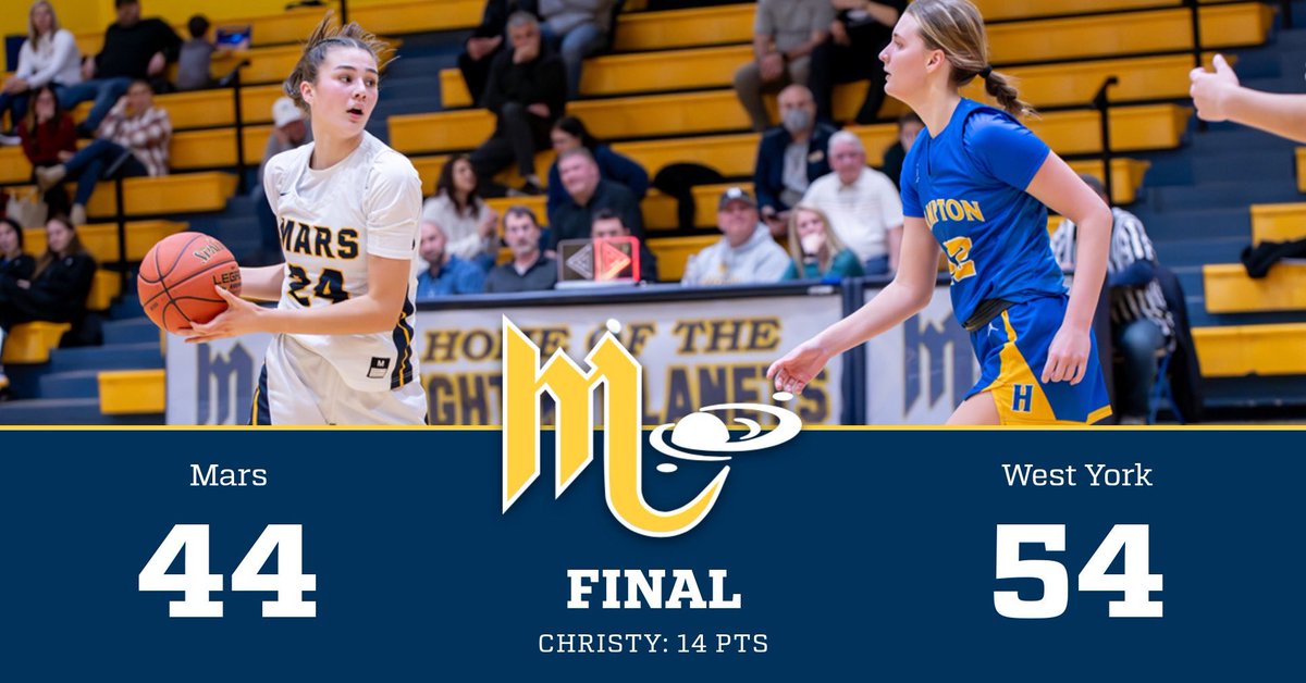 Final out of West York. Heck of a season from these ladies all year. Special shout out to our four seniors who played their last game tonight. We wish you nothing but success moving forward!

Top Performers:
<a href="/ceciliabchristy/">Cecilia Christy</a> 14pts

#FAMILY 🪐