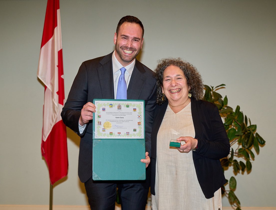 BenCarrwpg's tweet photo. Happy International Women’s Day! This year’s theme, Strength in Every Story, reminds us of the power and resilience of women everywhere. 

Earlier this week, I was proud to recognize seven incredible women in our community for their remarkable contributions. Their stories inspire us all! 

#StrengthInEveryStory #WomenWhoLead

Pictured: Vicky Adams, Karen Dana, Major Jacqueline Gardner, Noreen Mian, Dr. Noralou Roos, Retired Justice Freda Steel, Dr. Shelley Sweeney

📸: Ian McCausland