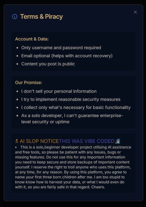 new terms and privacy, am i doing this right?