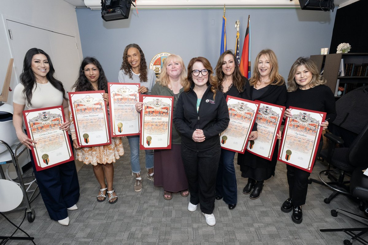 Happy International Women’s Day! 🎉

It’s such a privilege to work with so many incredible women across LA County — yesterday, I invited some of these inspiring, hardworking members of our Third District community to my office to honor them. 

Watch out for those videos soon.