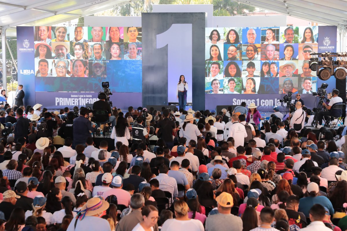 Hoy en San Diego de la Unión acompañamos a nuestra Gobernadora <a href="/LibiaDennise/">Libia Dennise</a> en su 1er Informe de Gobierno, donde dio cuentas del trabajo con resultados que transforman vidas y hacen de Guanajuato un mejor estado para todas y todos.