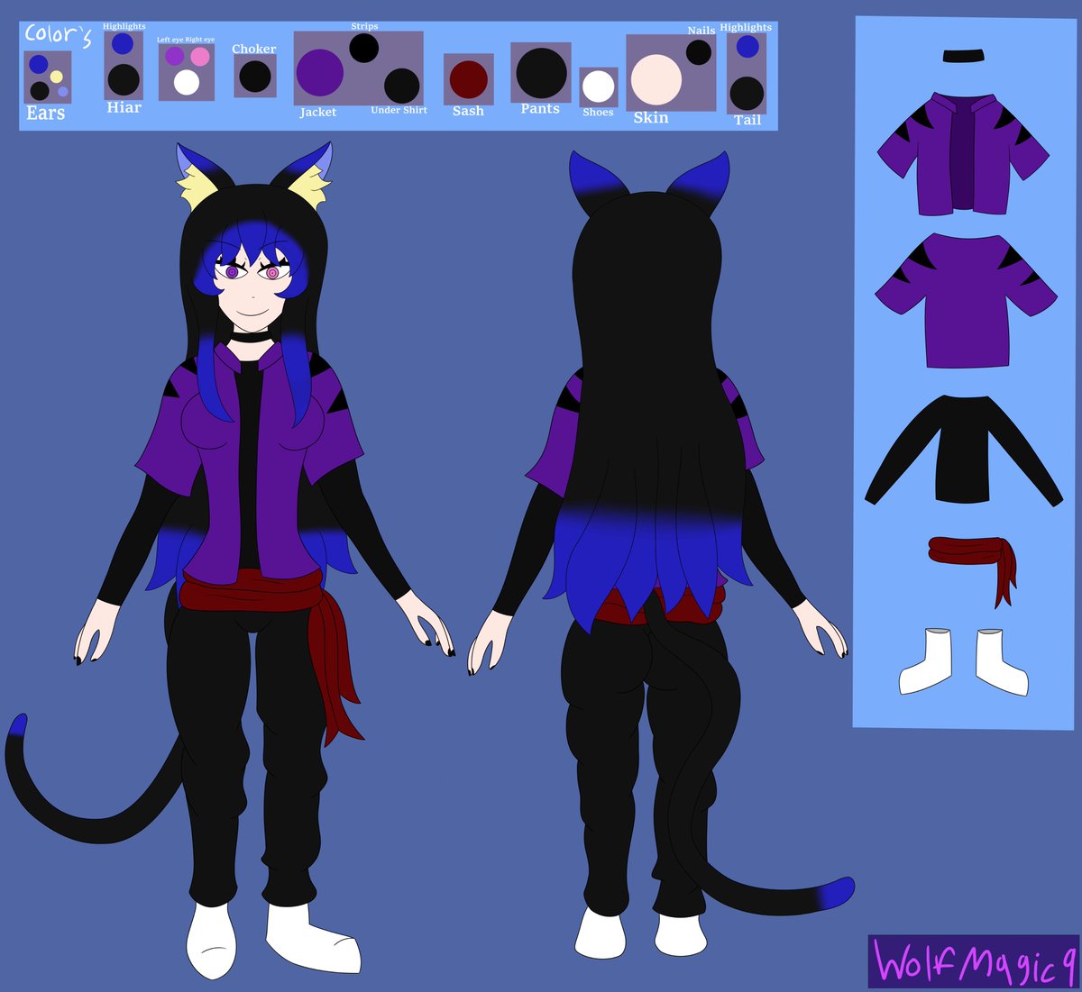 WolfMagic9_'s tweet image. Behold My new and improve OC Sheet 2.0. 🥴