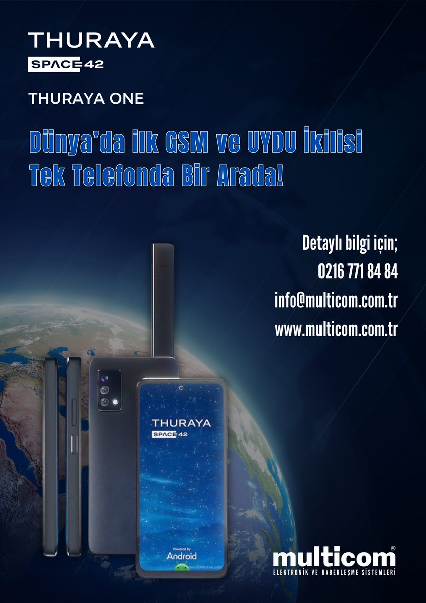 🆘 ACİL DURUMDA HAYAT KURTARIR!  
GSM + UYDU TEKNOLOJİSİYLE HER KOŞULDA BAĞLANTI!
#acildurum #thuraya #space42 #thurayaone #afet #uyduhaber #aramakurtarma