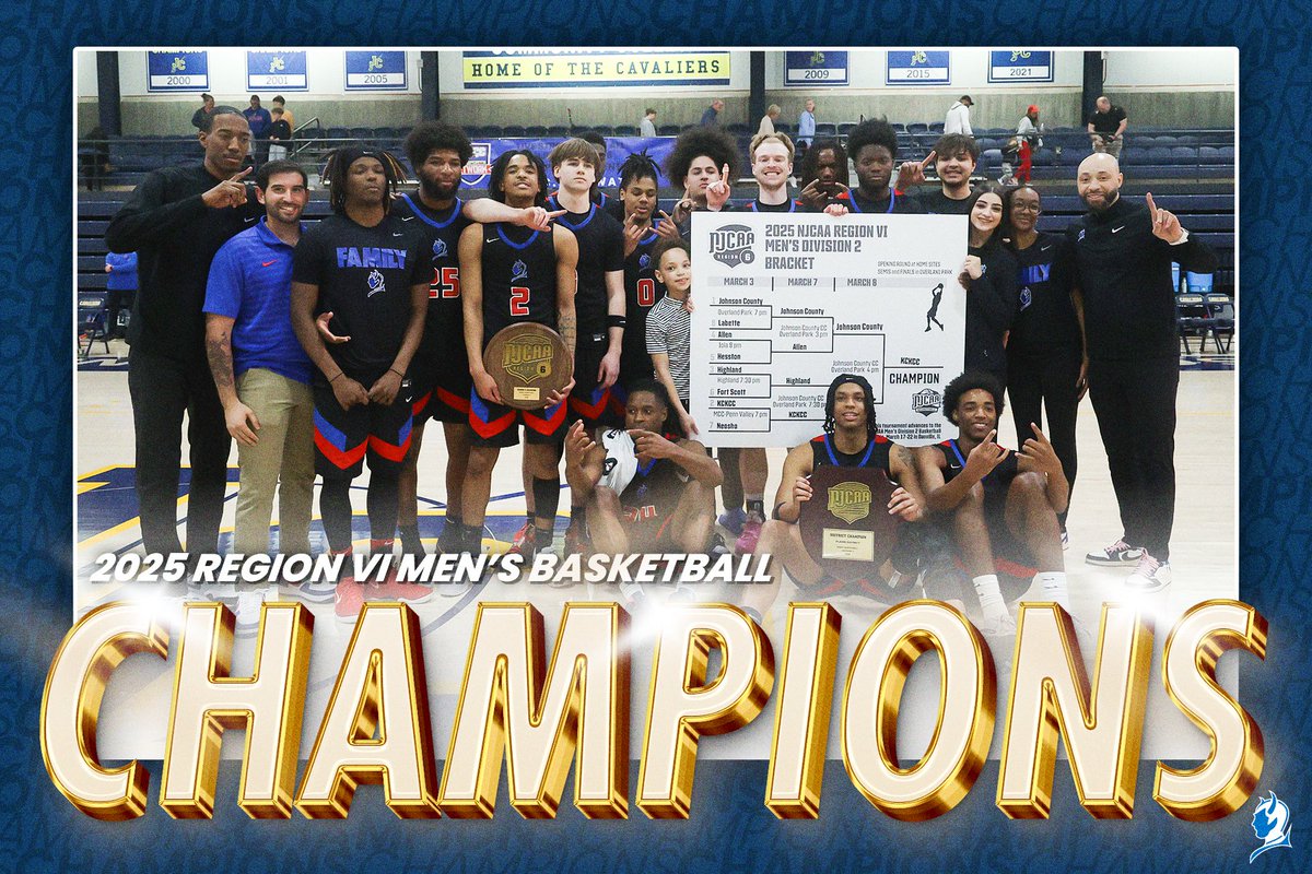 YOUR 2025 REGION VI CHAMPS, THE KANSAS CITY KANSAS COMMUNITY COLLEGE BLUE DEVILS!!!🔵😈

#KCKCCProud #HornsUp