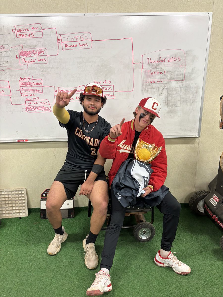 What do you do when baseball gets cancelled due to the cold? You have an impromptu Spikeball tournament indoors! Congrats to <a href="/Cooper_shields0/">Cooper Shields</a> and <a href="/zariusmartinez8/">zarius</a> for snagging the ‘ship!! #family #wealwayscompete