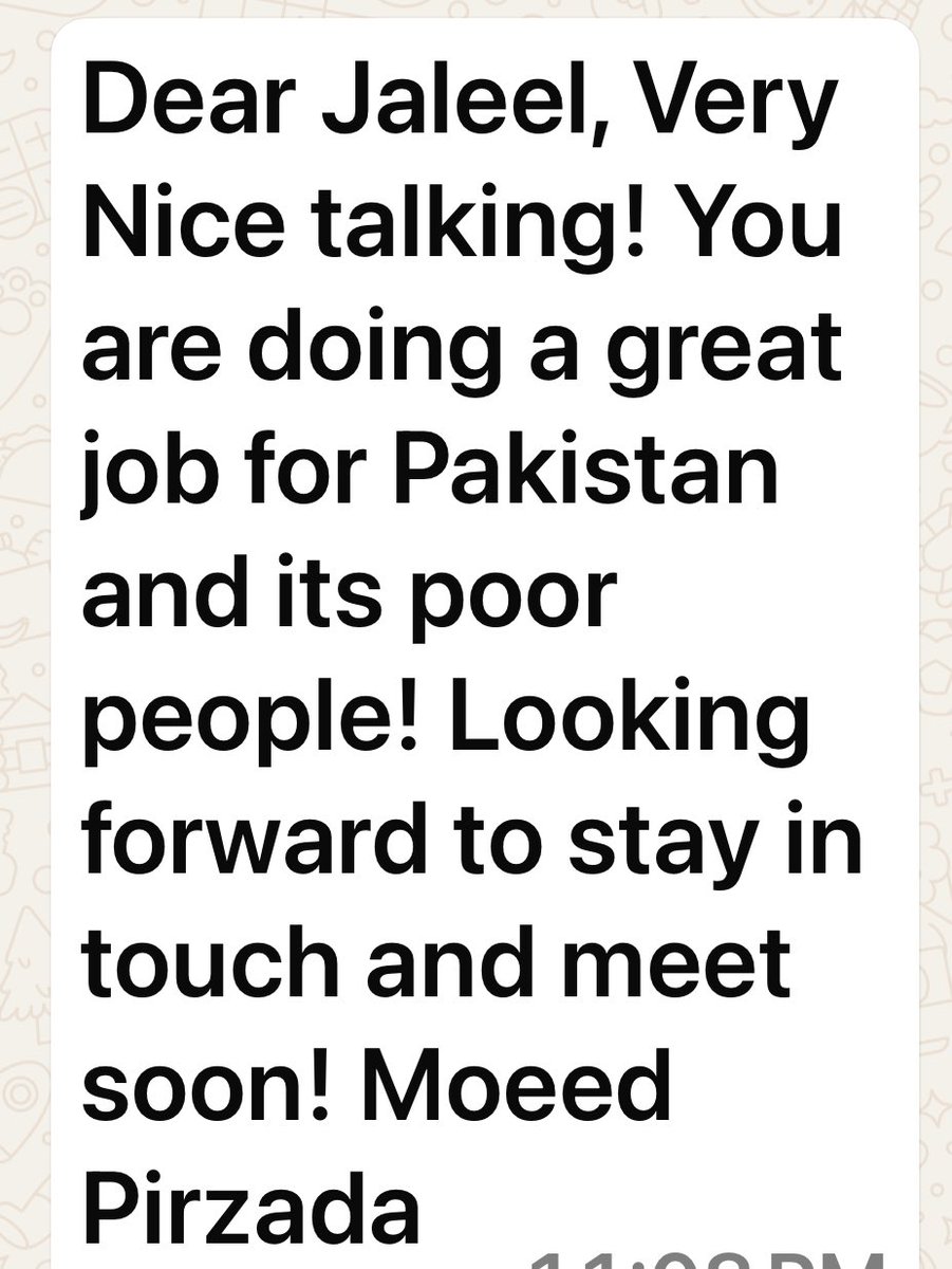 Jalil Afridi (@afridijalil) on Twitter photo Although I know almost all media owners & top journalists of #Pakistan but Mr <a href="/MoeedNj/">Moeed Pirzada</a> is the first one who gave me a compliment.
Thank you 🙏
<a href="/statedeptspox/">Tammy Bruce</a> <a href="/PressSec/">Karoline Leavitt</a> <a href="/PressSecRyder/">Maj. Gen. Patrick Ryder</a> Although I know almost all media owners & top journalists of #Pakistan but Mr <a href="/MoeedNj/">Moeed Pirzada</a> is the first one who gave me a compliment.
Thank you 🙏
<a href="/statedeptspox/">Tammy Bruce</a> <a href="/PressSec/">Karoline Leavitt</a> <a href="/PressSecRyder/">Maj. Gen. Patrick Ryder</a>