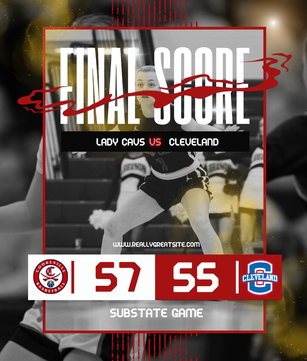 STATE BOUND!!!! 👏🤩 The Lady Cavs pull away with a WIN in overtime against Cleveland in tonight’s substate game!!! Glass house here we come!!! 🏆 Huge thank you to every who came out tonight and showed your support for these girls!! #ladycavs