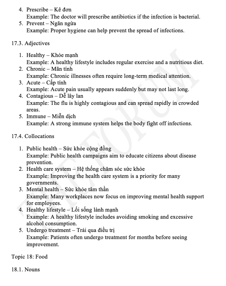 nhhforum's tweet photo. Theo dòng sự kiện các để speaking + writing IELTS mới, anh đã soạn lại list các từ vựng chất lượng, hợp topic để các bạn học nhen. 

Có 13 trang, chỉ cần in ra, đọc đi đọc lại 1 tuần là mình thuộc, các bạn nhớ check kĩ cái phát âm để tránh nói nhầm hoặc nghe sai nha.

Chúc các bạn học tốt.