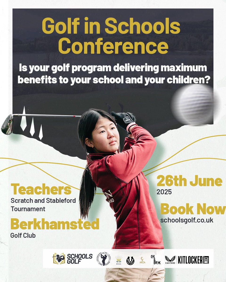 SchoolsGolfTour (@schoolsgolf_uk) on Twitter photo 🚨 Exciting Announcement! 🚨
We are thrilled to invite teachers responsible for golf and Directors of Sport to the inaugural Golf in Schools Conference <a href="/BerkhamstedGolf/">Berkhamsted Golf</a> 🏌️♂️📚
📅
📩 Register now! schoolsgolf.co.uk/conference/ 🚨 Exciting Announcement! 🚨
We are thrilled to invite teachers responsible for golf and Directors of Sport to the inaugural Golf in Schools Conference <a href="/BerkhamstedGolf/">Berkhamsted Golf</a> 🏌️♂️📚
📅
📩 Register now! schoolsgolf.co.uk/conference/