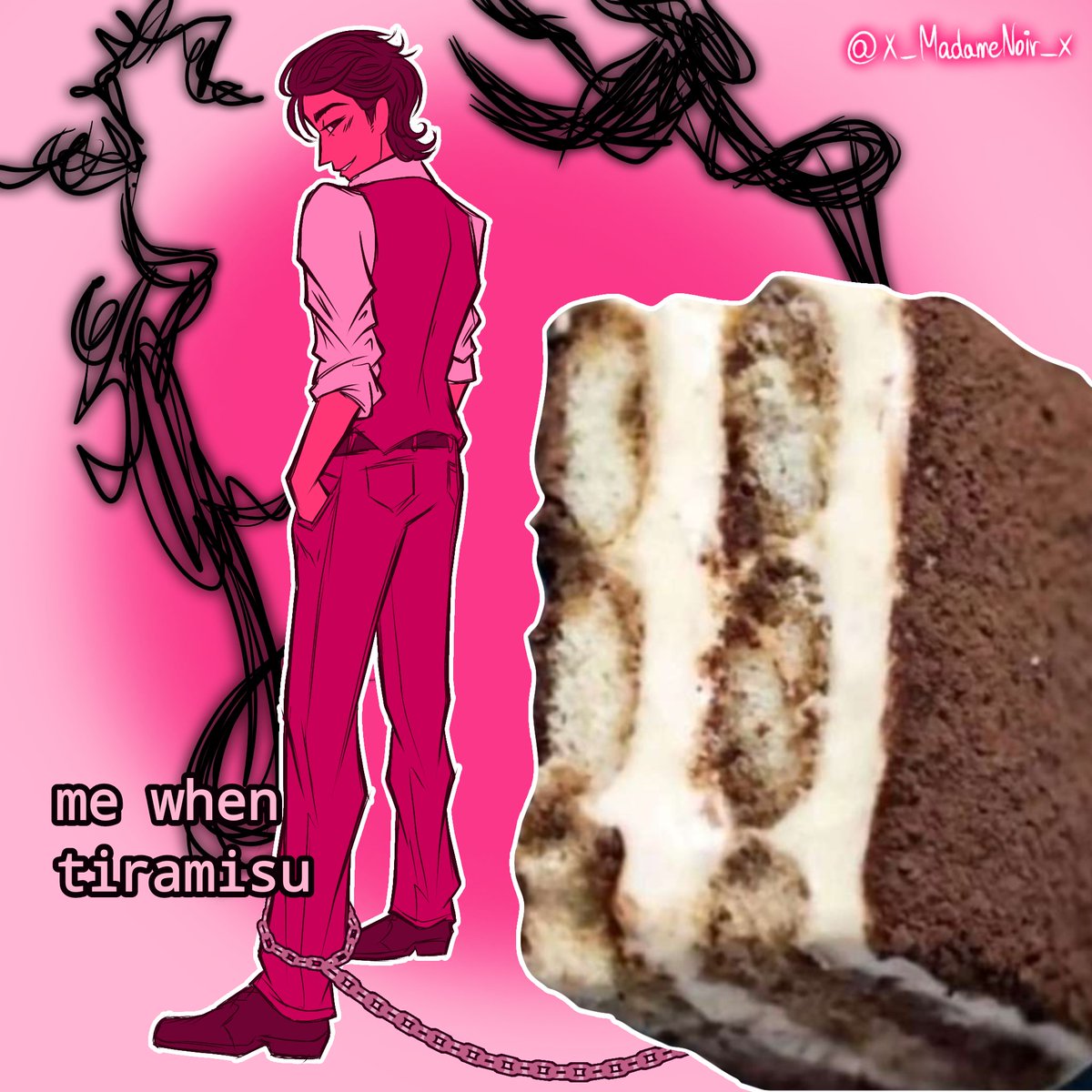 x_MadameNoir_x's tweet image. Idea salida del discord de To eat a god JSHDJS Nulla y su mayor debilidsd: el tiramisú 🚬🗿 #toeatagod #teag #toeatagodVN #ToEatagodNulla