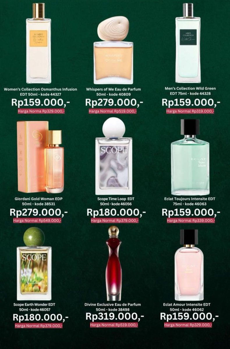 Promo parfum by Oriflame, yuk order sekarang