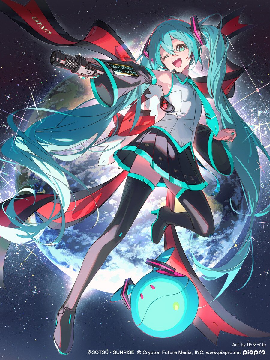 初音ミク 「진짜 포인트 엄청 잘 살렸다이뻐 」|🎗치르노/⚜️🍺 🌸🌙🧁🌕 💝👑🌟✨😈🥀♦️💎のイラスト