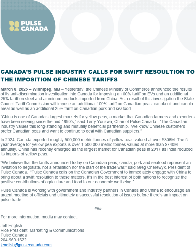 Read our statement on the need for a swift resolution to the imposition of Chinese tariffs 👇 #cdnag #cdnpulse